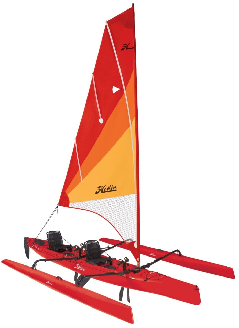 HOBIE MIRAGE TANDEM ISLAND İKİ KİŞİLİK PEDALLI YELKENLİ KANO Kırmızı
