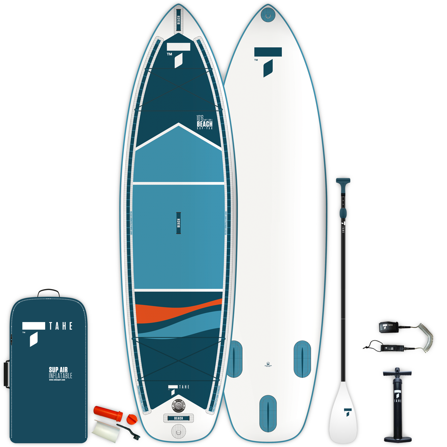 TAHE MARINE 10'6 BEACH SUP-YAK ŞİŞME SUP KÜREK SÖRFÜ SETİ