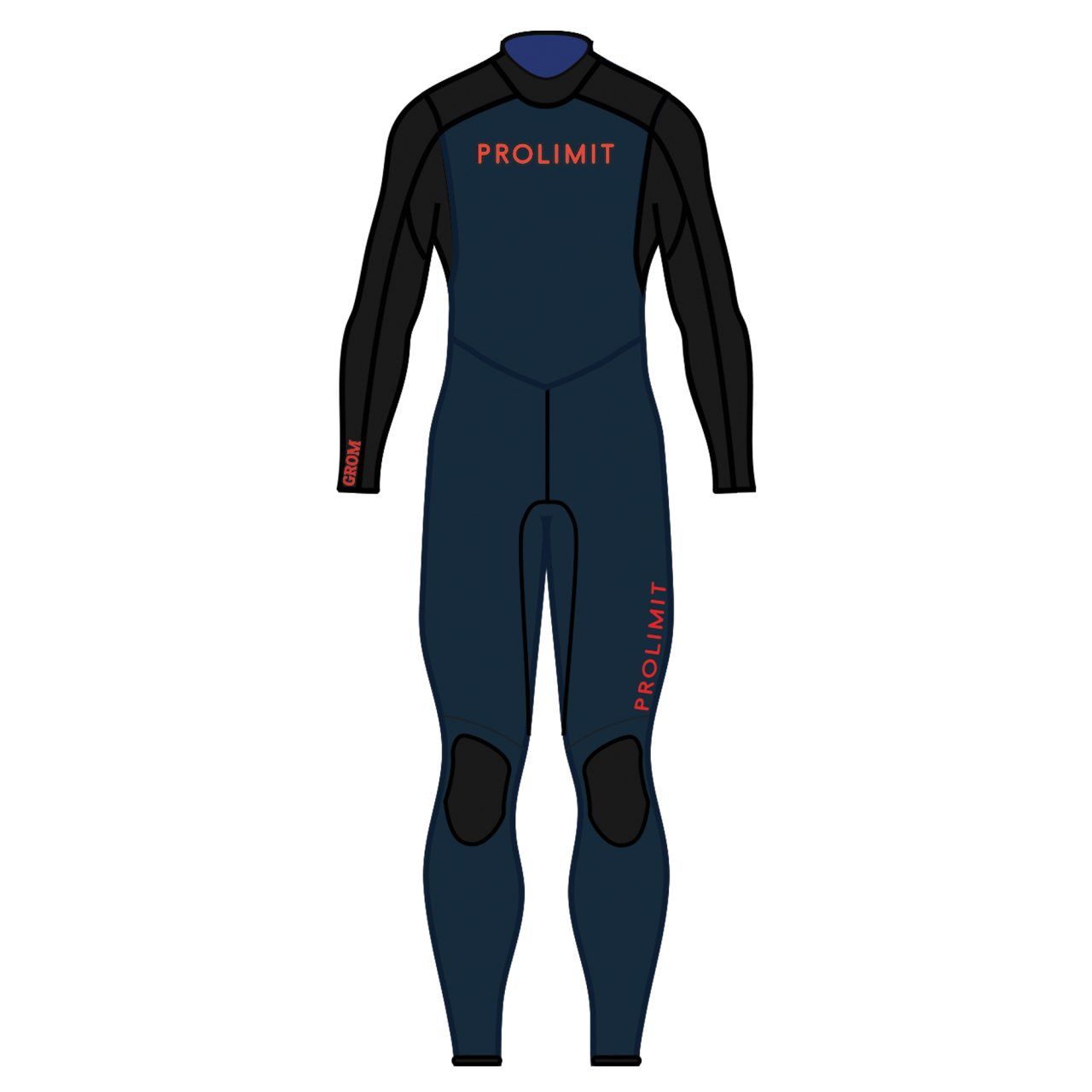 PROLIMIT GROMMET FREEZIP STEAMER 5/3 MAVİ/KIRMIZI NEOPREN ELBİSE XL