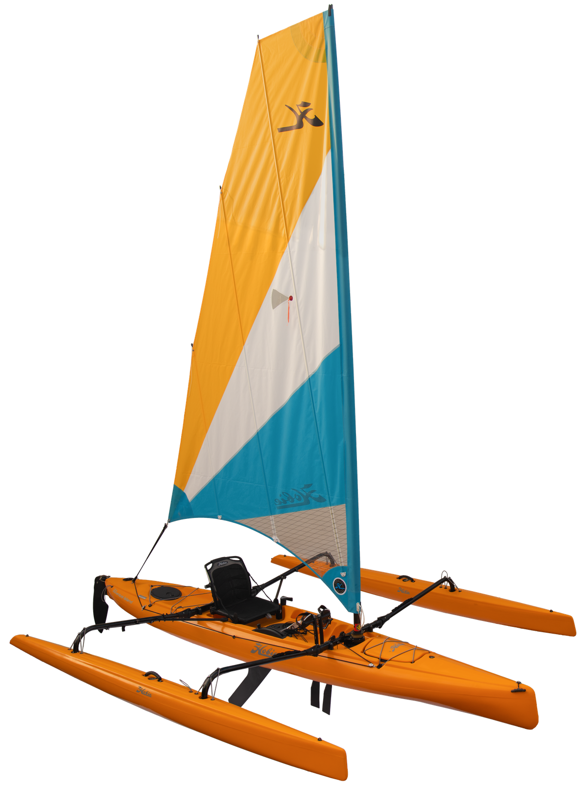 HOBIE MIRAGE ADVENTURE ISLAND TEK KİŞİLİK PEDALLI YELKENLİ KANO Papaya Orange